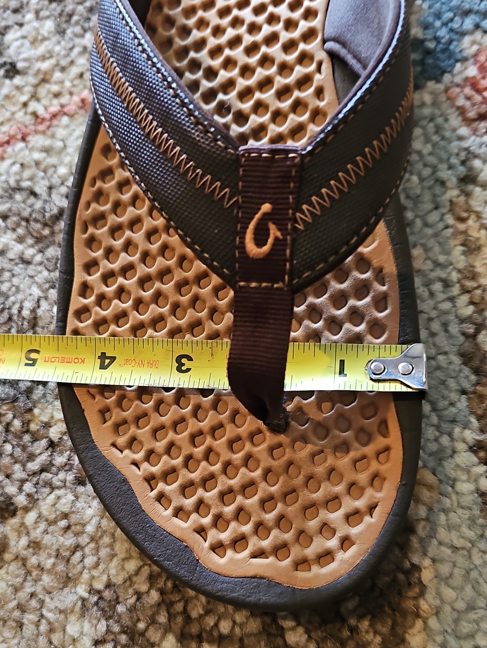 OLUKAI EHUKAI Brown Flip-Flops (Men's US M 11) - Picture 12 of 12